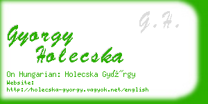 gyorgy holecska business card